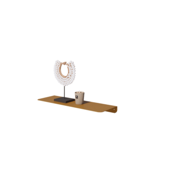 Steel wall shelf - L-shape - 60 x 20 x 5 cm - Gold