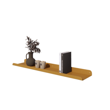 Steel wall shelf - U-shape - 100 x 20 x 5 cm - Gold