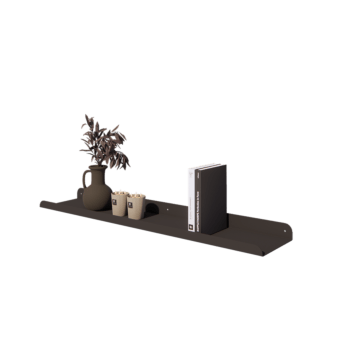 Steel wall shelf - U-shape - 100 x 20 x 5 cm - RAL9005 matt (black)