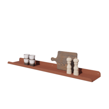 Steel wall shelf - U-shape - 120 x 20 x 5 cm - Corten look