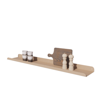 Steel wall shelf - U-shape - 120 x 20 x 5 cm - Sand look