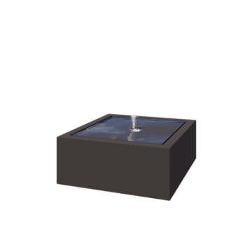 Aluminium Water table - Lyra - 100 x 100 x 40 cm - RAL7016 matt (anthracite grey) - With LED lights