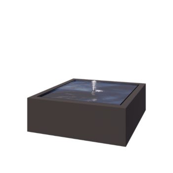 Aluminium Water table - Lyra - 120 x 120 x 40 cm - RAL7016 matt (anthracite grey) - With LED lights