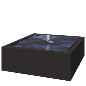 Aluminium Water table - Lyra - 120 x 120 x 40 cm - RAL9005 matt (black) - With LED lights