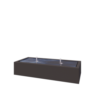 Aluminium Water table - Lyra - 200 x 80 x 40 cm - RAL7016 matt (anthracite grey) - With LED lights