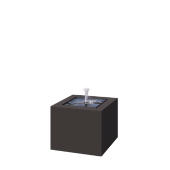 Aluminium Water table - Lyra - 50 x 50 x 40 cm - RAL7016 matt (anthracite grey) - With LED lights