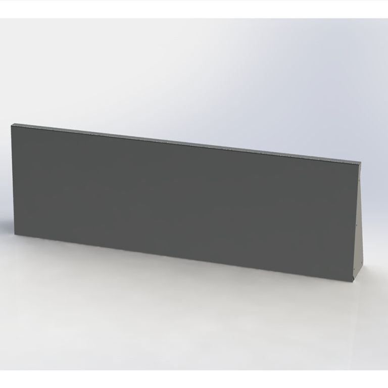 Powder coated steel retaining wall straight 150 cm (height 50 cm)