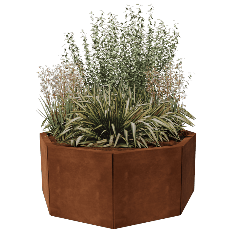 Corten steel planter Chicago 40