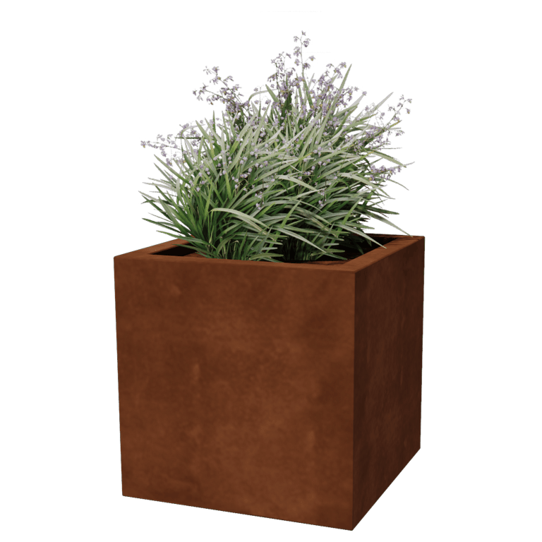 Corten steel welded planters Montana 50 x 50 x 50 cm