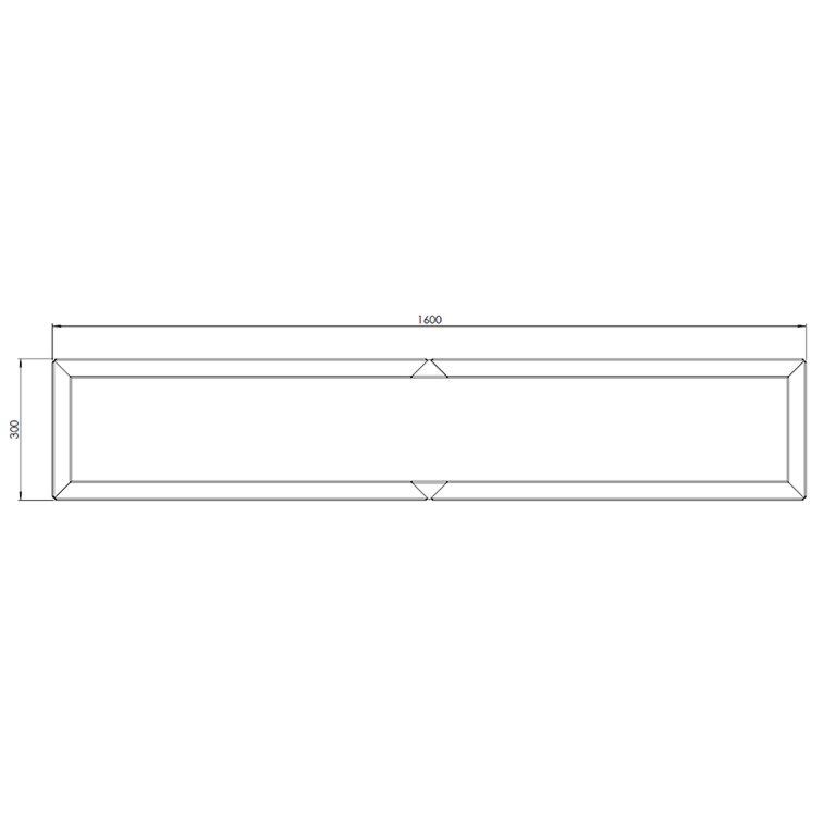 Corten steel planter Texas xxl 160 x 30 cm