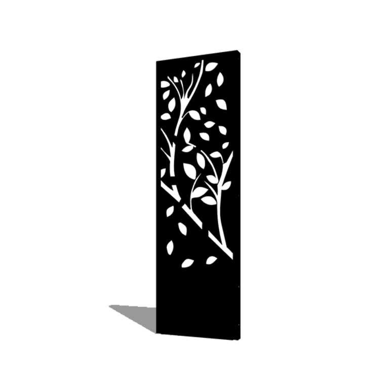 Powder coated steel panel tree part 4 60 x 6 x 190 cm