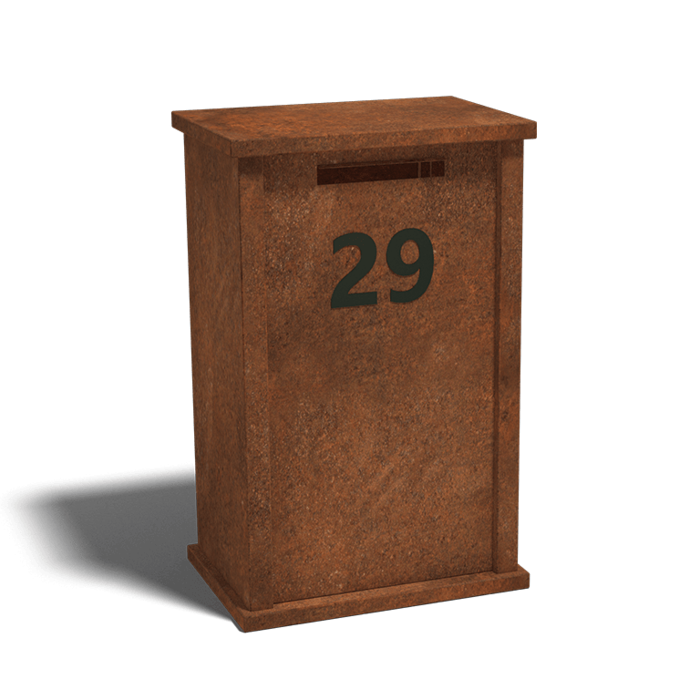 Corten steel letterbox Arizona Type M