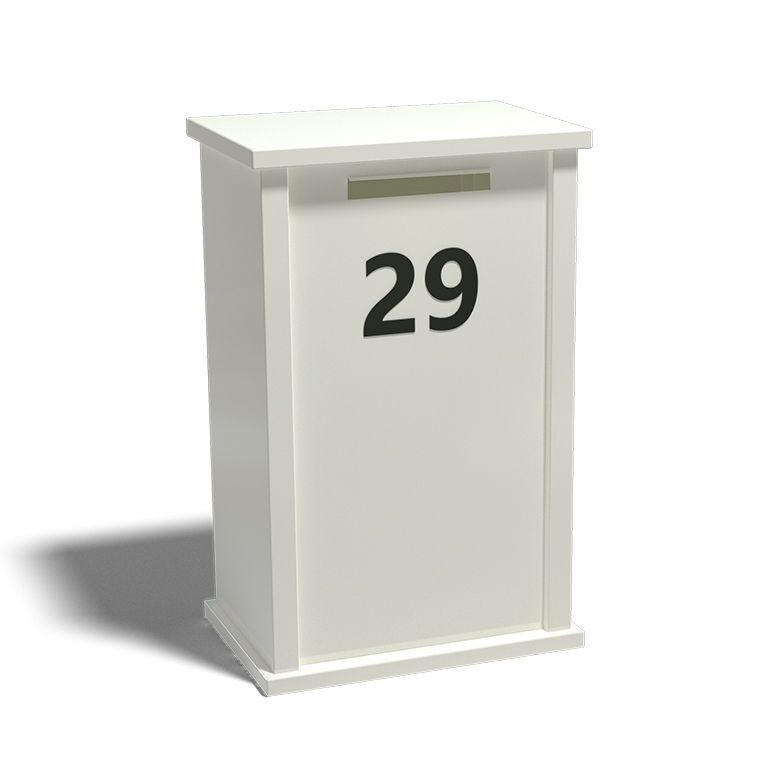Powder coated steel letterbox Arizona Type M