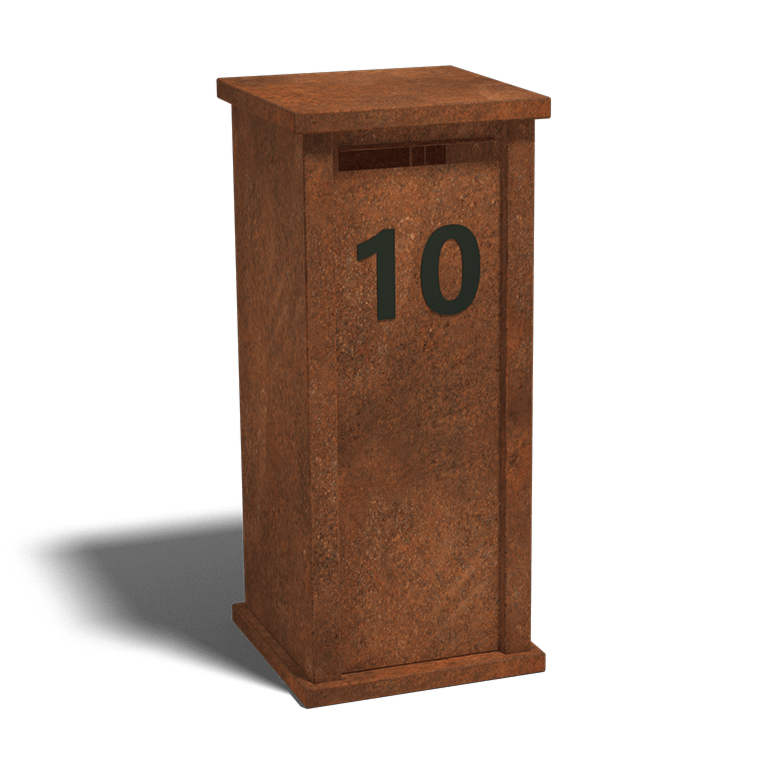 Corten steel letterbox Arizona Type S