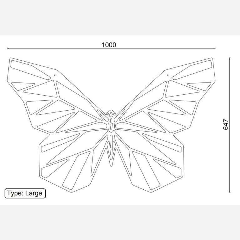 Metal wall decor Butterfly 2.0