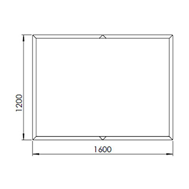 Powder coated steel planter Texas xxl 160 x 120 cm