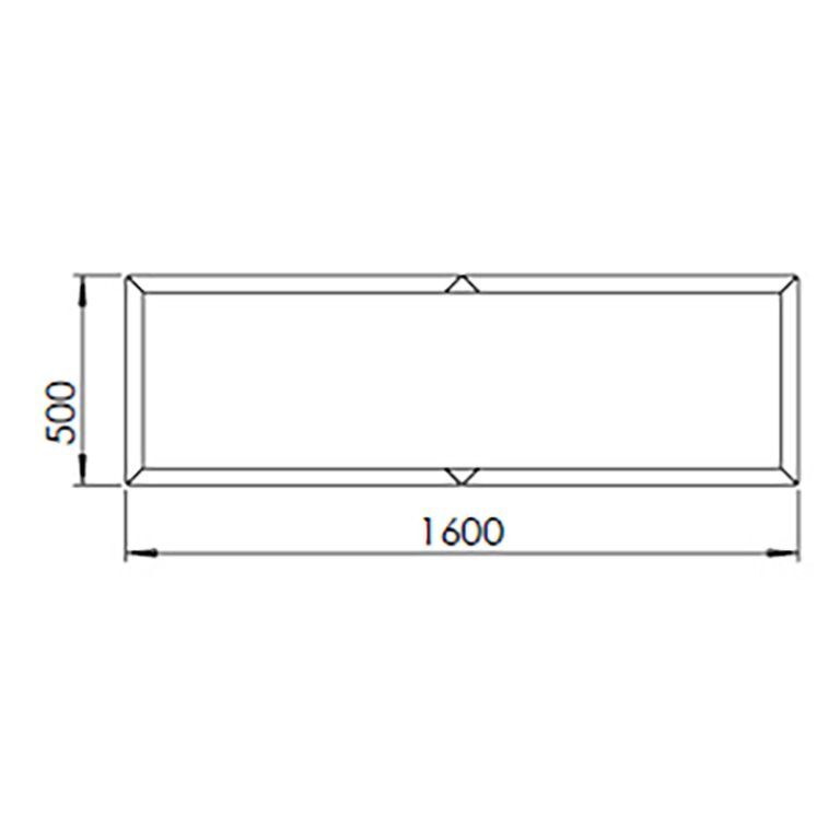 Corten steel planter Texas xxl 160 x 50 cm