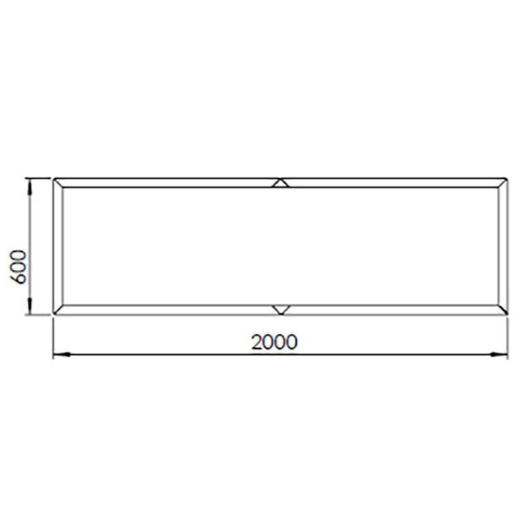 Corten steel planter Texas xxl 200 x 60 cm