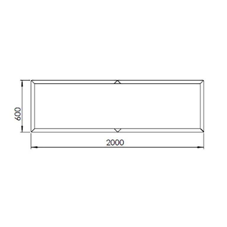 Powder coated steel planter Texas xxl 200 x 60 cm