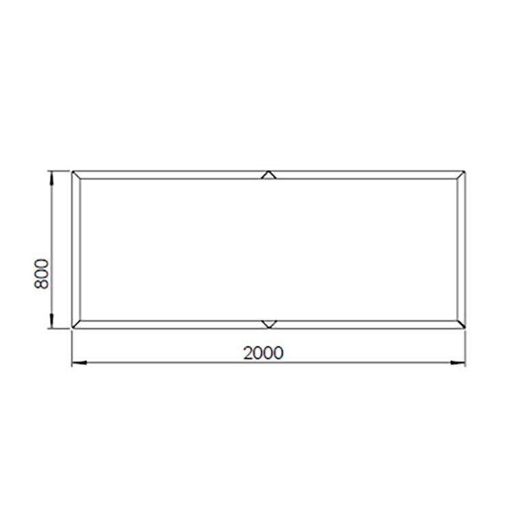 Powder coated steel planter Texas xxl 200 x 80 cm