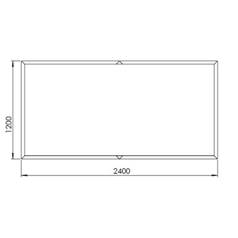 Corten steel planter Texas xxl 240 x 120 cm