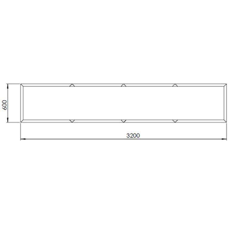Corten steel planter Texas xxl 320 x 60 cm