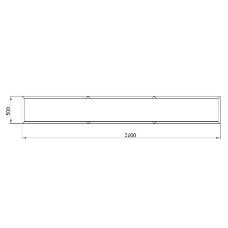 Corten steel planter Texas xxl 360 x 50 cm