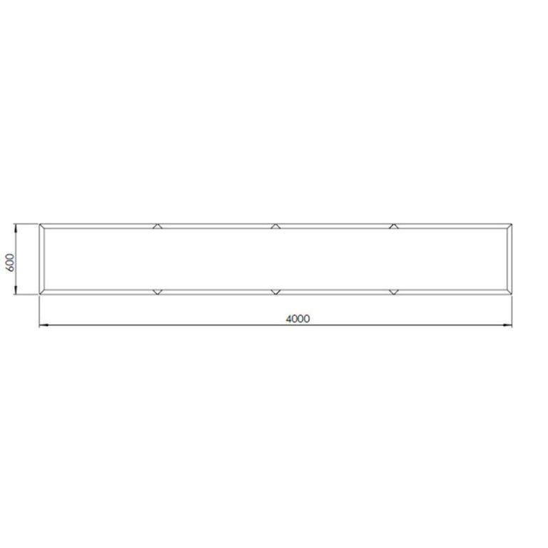 Corten steel planter Texas xxl 400 x 60 cm