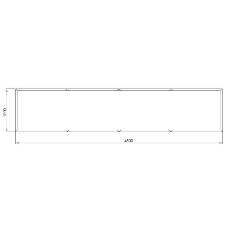 Corten steel planter Texas xxl 480 x 100 cm