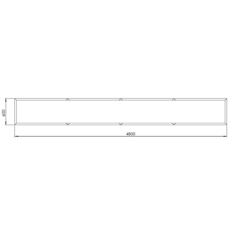 Corten steel planter Texas xxl 480 x 60 cm