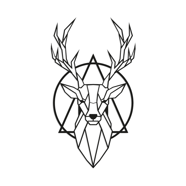 Metal wall decor Stag 2.0