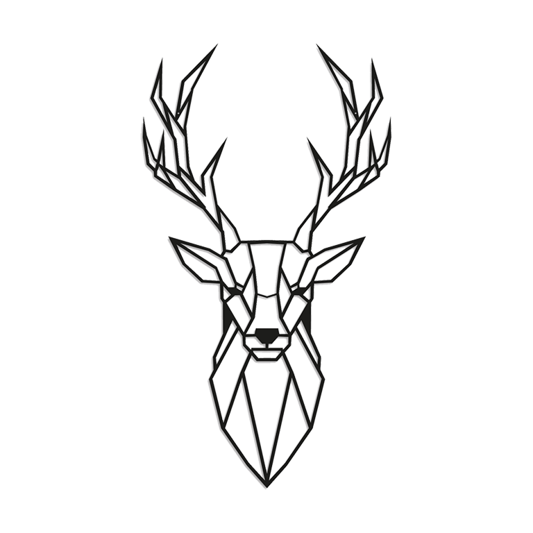 Metal wall decor Stag 1.0