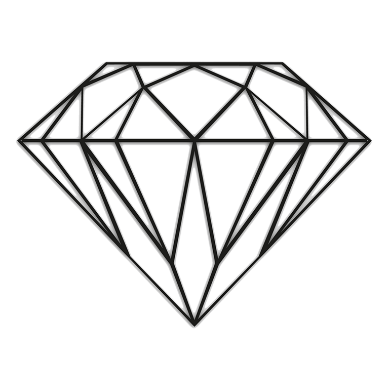 Metal wall decor Diamond *OP=OP