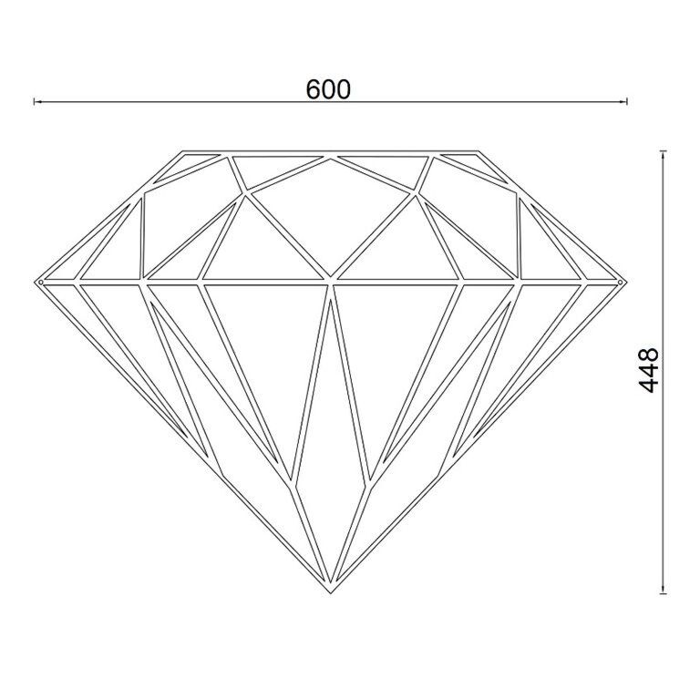 Metal wall decor Diamond *OP=OP