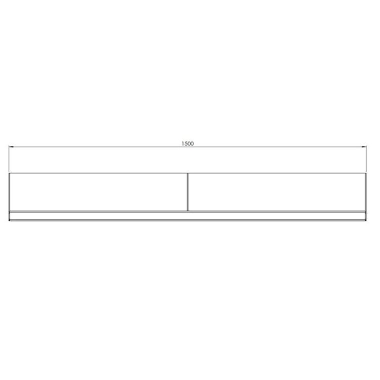 Corten steel retaining wall straight 150 cm (height 40 cm)