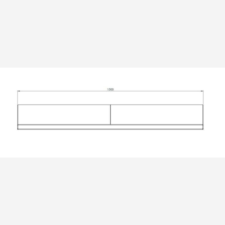 Powder coated steel retaining wall straight 150 cm (height 60 cm)