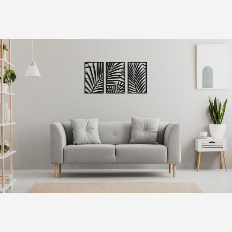 Metal wall decor Ferns 3-parts