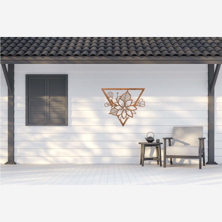 Corten steel wall decor Flower 1.0