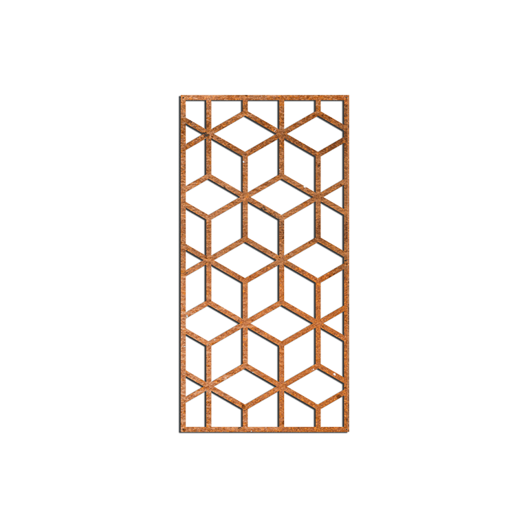 Corten steel wall decor Geometric shapes 2.0