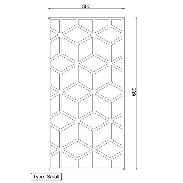 Corten steel wall decor Geometric shapes 2.0