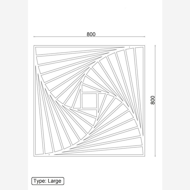 Metal wall decor Geometric shapes 3.0