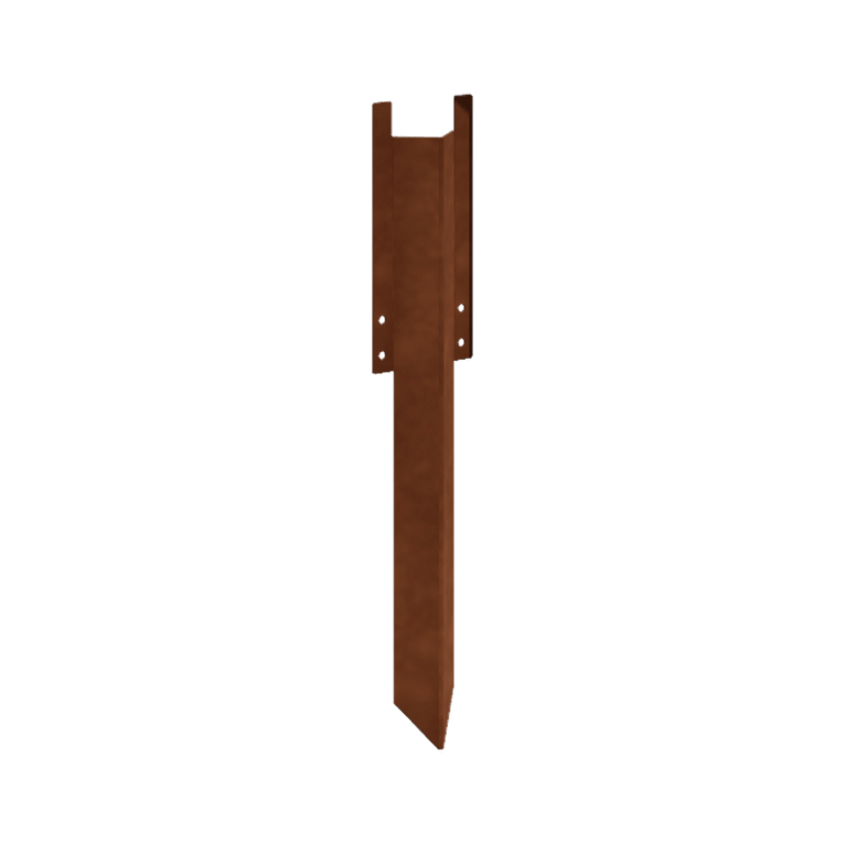 Corten steel lawn edging spike - Height lawn border edging 34 / 37,5 cm