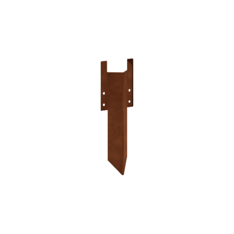 Corten steel support pin short 12 - 15 cm