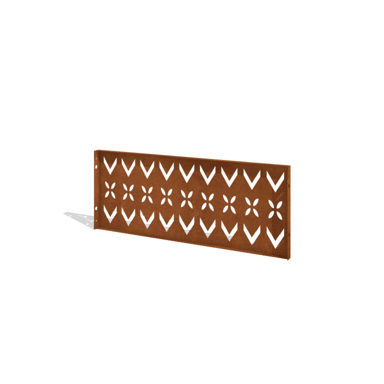 Corten steel garden fence H panel V 120 x 47,5 cm
