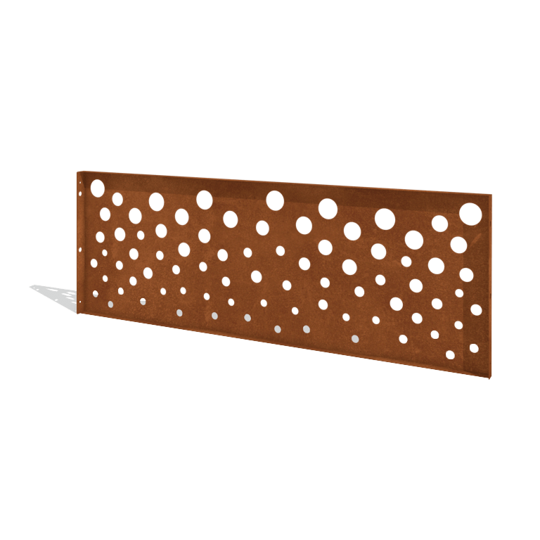 Corten steel garden fence H panel B 180 x 63,3 cm