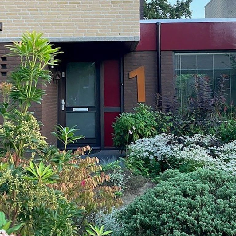 Corten steel house number 1 - 80 cm