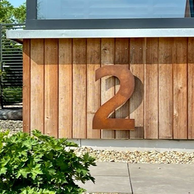 Corten steel house number 2 - 50 cm