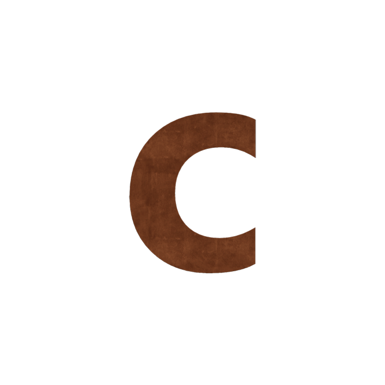 Corten steel (slab)house number c - 10 cm