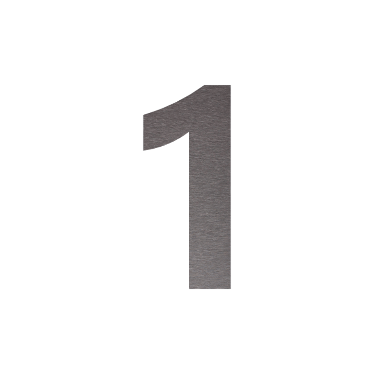 Stainless steel house number 1 - 15 cm