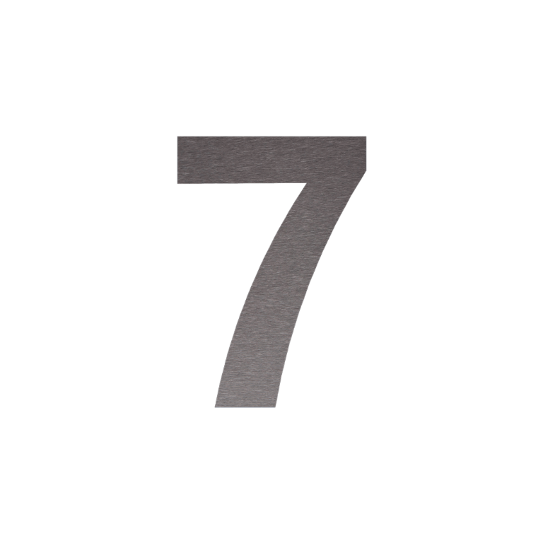 Stainless steel house number 7 - 80 cm